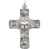 Croix de cou en laiton de couleur argenté avec l'EX-VOTO au centre, hauteur 2.7 cm.