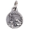 Médaille moulée en métal couleur argentée Ø 1.2 cm. Plusieurs Saints.