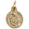 Médaille moulée en métal couleur dorée Ø 1.2 cm, Plusieurs Saints.