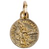 Médaille moulée en métal couleur dorée Ø 1.2 cm, Plusieurs Saints.