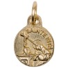 Médaille moulée en métal couleur dorée Ø 1.2 cm, Plusieurs Saints.