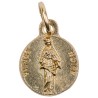 Médaille moulée en métal couleur dorée Ø 1.2 cm, Plusieurs Saints.