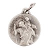 Médaille moulée ou frappée en métal couleur argentée Ø 1.5 cm. Plusieurs saints..