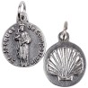 Médaille moulée ou frappée en métal couleur argentée Ø 1.5 cm. Plusieurs saints..