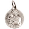 Médaille moulée ou frappée en métal couleur argentée Ø 1.5 cm. Plusieurs saints..