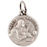 Médaille moulée ou frappée en métal couleur argentée Ø 1.5 cm. Plusieurs saints..