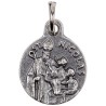 Médaille moulée ou frappée en métal couleur argentée Ø 1.5 cm. Plusieurs saints..