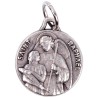 Médaille moulée ou frappée en métal couleur argentée Ø 1.5 cm. Plusieurs saints..
