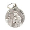 Médaille moulée ou frappée en métal couleur argentée Ø 1.5 cm. Plusieurs saints..