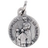 Médaille moulée ou frappée en métal couleur argentée Ø 1.5 cm. Plusieurs saints..