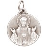 Médaille moulée ou frappée en métal couleur argentée Ø 1.5 cm. Plusieurs saints..