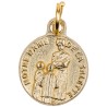 Médaille moulée en métal couleur dorée Ø 1.5 cm. Plusieurs saints.