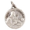 Medaille moulee ou frappee en metal couleur argentee Ø 1.8 cm. Plusieurs saints.