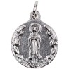 Medaille moulee ou frappee en metal couleur argentee Ø 1.8 cm. Plusieurs saints.