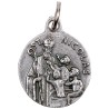 Medaille moulee ou frappee en metal couleur argentee Ø 1.8 cm. Plusieurs saints.