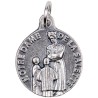 Medaille moulee ou frappee en metal couleur argentee Ø 1.8 cm. Plusieurs saints.