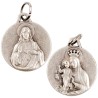 Medaille moulee ou frappee en metal couleur argentee Ø 1.8 cm. Plusieurs saints.
