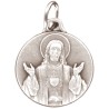 Medaille moulee ou frappee en metal couleur argentee Ø 1.8 cm. Plusieurs saints.