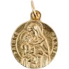 Médaille moulée en métal couleur dorée Ø 1.8 cm. Plusieurs saints.