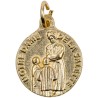 Médaille moulée en métal couleur dorée Ø 1.8 cm. Plusieurs saints.