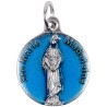 Médaille métal couleur argentée, emmaillé bleu ou rouge Ø 1,8 cm de différents saints. Couleurs différentes selon arrivage..