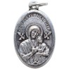 Médaille en métal couleur argentée forme ovale H. 2,2 cm. Plusieurs saints.