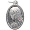 Médaille en métal couleur argentée forme ovale H. 2,2 cm. Plusieurs saints.