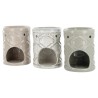 Brûle parfum en céramique décoré en relief Ø 8,5 cm H 11 cm. LOT de 3 Pièces assorties