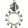 Dizainier bague couleur argentée + résine