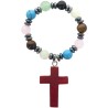 Dizainier sur élastique, différentes pierres avec croix..