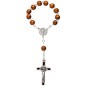Dizainier sur chaine de saint Benoit, grains bois Ø 7 mm, croix saint Benoit..