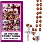 Chapelet de dévotion du rosaire lumineux en bois avec notice explicative, livré en sachet individuel..