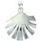 Pendentif coquille ajouré en argent rhodié 925 °/°° H. 1.50 cm (1.60 g). Livré en boite..