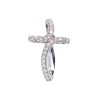 Croix de cou en filigrane argent 925 (1,05 g), sertie de pierres OZ – H. 1,8 cm. Livrée en boîte..