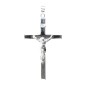 Croix de cou plate avec Christ en argent 925°/°° H. 2,7 cm (1,99 g). Livrée en boite..
