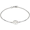 Bracelet en argent 925 °/°° ajustable sur chaine avec médaille de l'arbre de vie stylisée Ø 1.2 cm (1,58 g). Livré en boite.