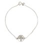 Bracelet en argent 925 °/°° ajustable sur chaine avec médaille de l'arbre de vie stylisée Ø 1.2 cm (1,58 g). Livré en boite.