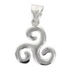 Pendentif triskel 1 cm en argent 925 °/°° Rhodié (0.7 g). Livré en boite..