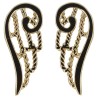 Boucle d'oreille forme aile d'ange en plaqué or H 1.5 cm. Livré en boite..