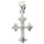 Croix de cou orthodoxe en argent 925 °/°° rhodié. H 1.6 cm (0.90 g). Livrée en boite..