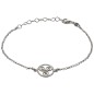 Bracelet en argent 925 °/°° ajustable sur chaine avec médaille triskel (2,3 g). Livré en boite..