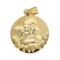 Médaille en plaqué or Ø 1,5 cm de l'Ange Raphael. Livrée en boite..