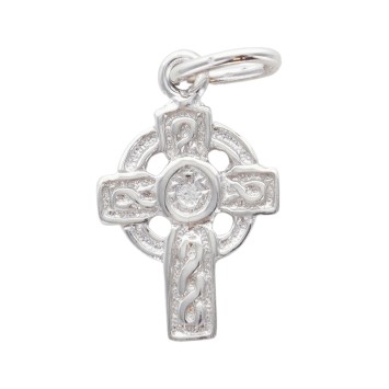Pendentif en argent 925 °/°° H. 1,5 cm croix croix celte (1,10 g). Livré en boite..