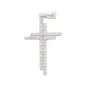 Croix double en argent 925 °/°° avec pierres OZ H. 2,3 cm (1,20 g). Livrée en boîte.
