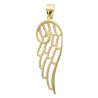 Pendentif aile d'ange filigrane en plaqué or H. 2.5 cm. Livré en boite..