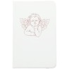 Bloc-notes blanc avec symbole H. 14 x 9 cm.