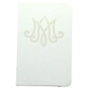 Bloc-notes blanc avec symbole H. 14 x 9 cm.