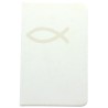 Bloc-notes blanc avec symbole H. 14 x 9 cm.