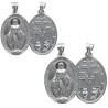 Medaille en argent 925 °/°° rhodie de la Vierge Miraculeuse. Livree en boite..