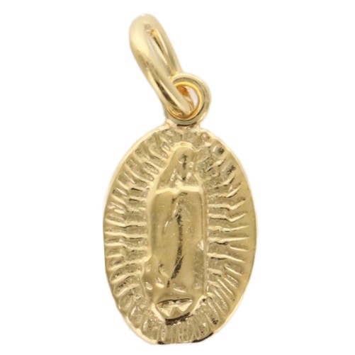 Médaille de la Vierge de Guadalupe en plaqué or, H.1,4 cm Livrée en boite..